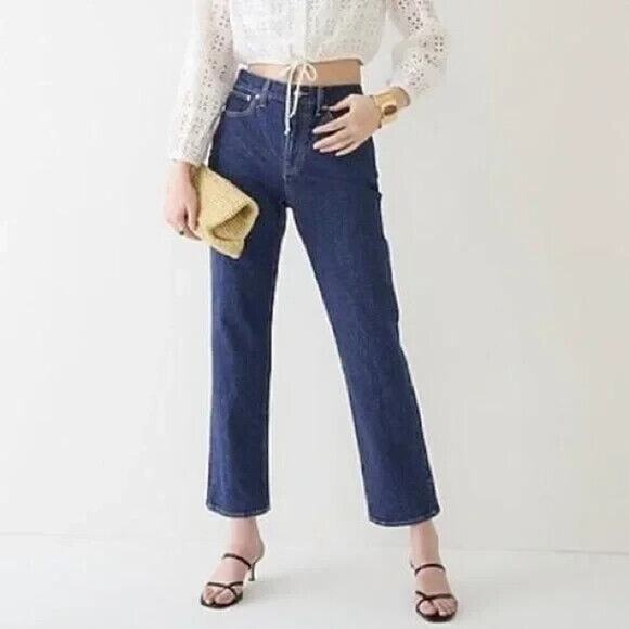 J. Crew High-Rise '90s Classic Straight Jean in Cooper Square Wash Sz 27 - Picture 1 of 9